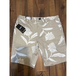 HUGO BOSS SEASONAL-PRINT SLIM-FIT SHORTS IN STRETCH COTTON SZ54
